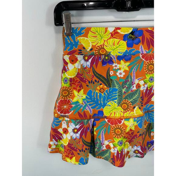 Dona Jo Athletic Skort Floral Artsy Size Small Art to Wear Athletic - Picture 10 of 11